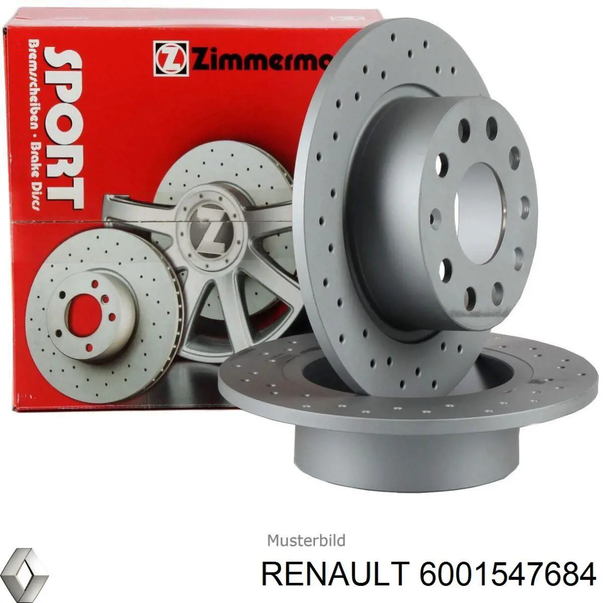 Передние тормозные диски 6001547684 Renault (RVI)
