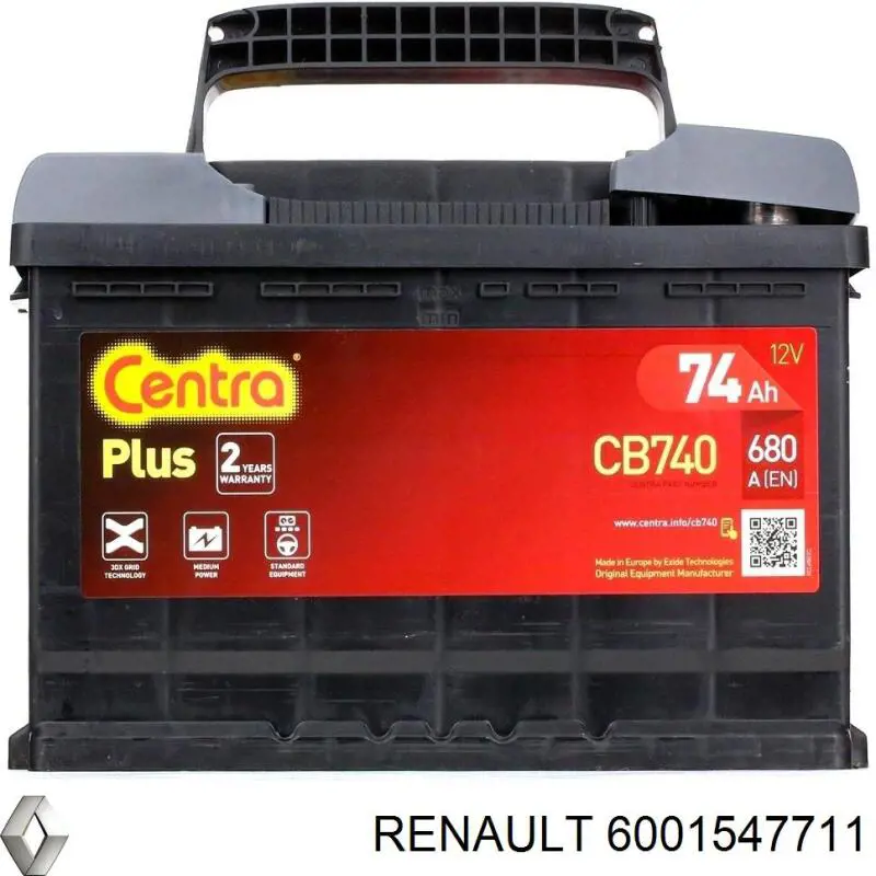 Аккумулятор Renault (RVI) 6001547711