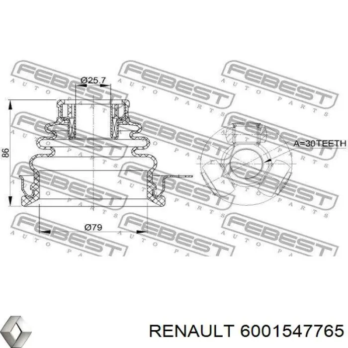 Крестовина гранаты Renault (RVI) 6001547765 цена, от 40.09 USD