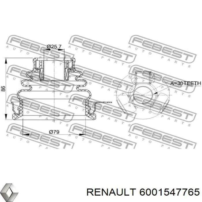Купить 6001547765 Renault (RVI) Тришип