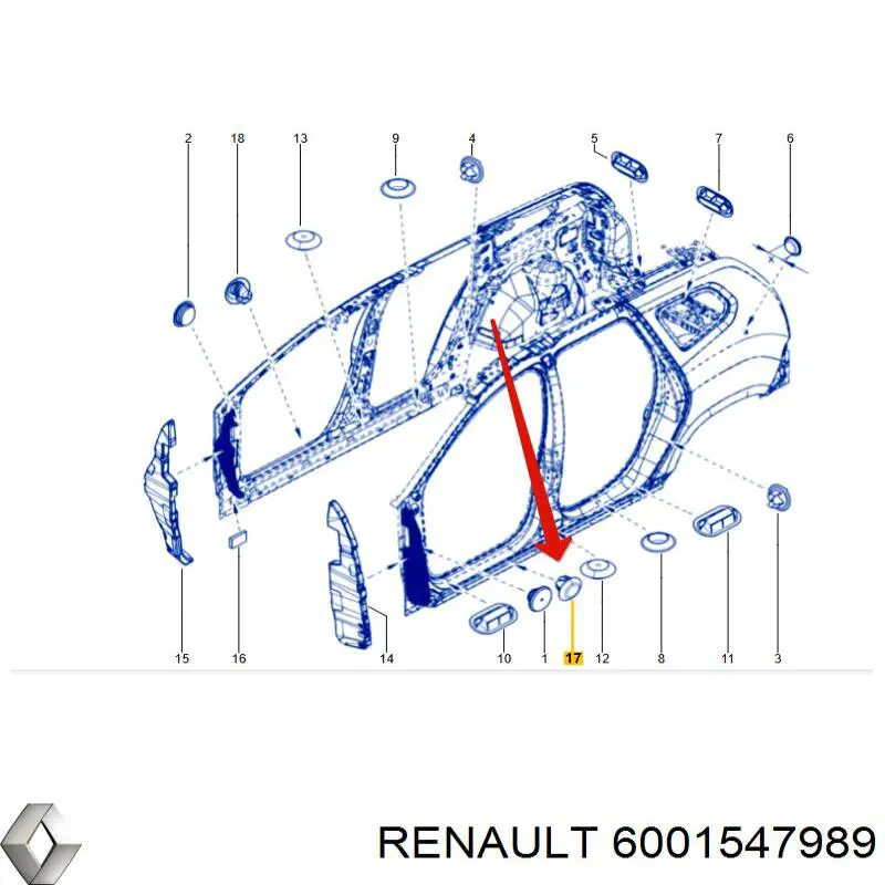  Renault (RVI) 6001547989 цена, от 1.72 USD