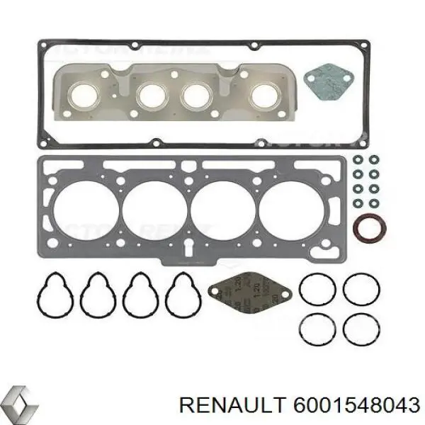 6001548043 Renault (RVI) комплект прокладок двигателя верхний