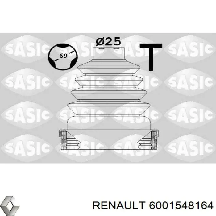 Пыльник шарнира угловых скоростей внутренний передний левый Renault (RVI) 6001548164 цена, от 12.68 USD