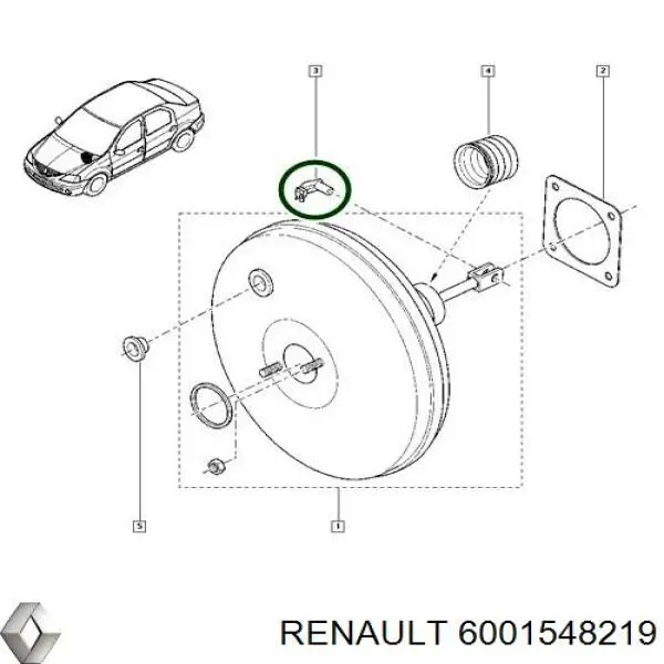 Фиксатор педали тормоза Renault (RVI) 6001548219 цена, от 12.79 USD