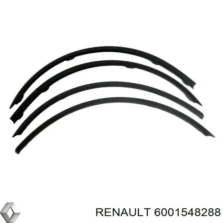 Expansor direito (placa sobreposta) de arco do pára-lama traseiro para Dacia Logan 