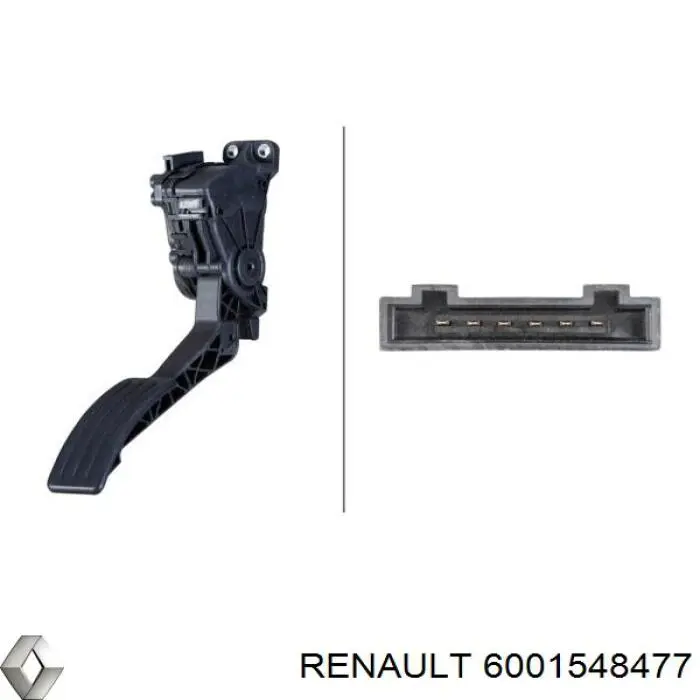 6001548477 Renault (RVI) педаль газа (акселератора)