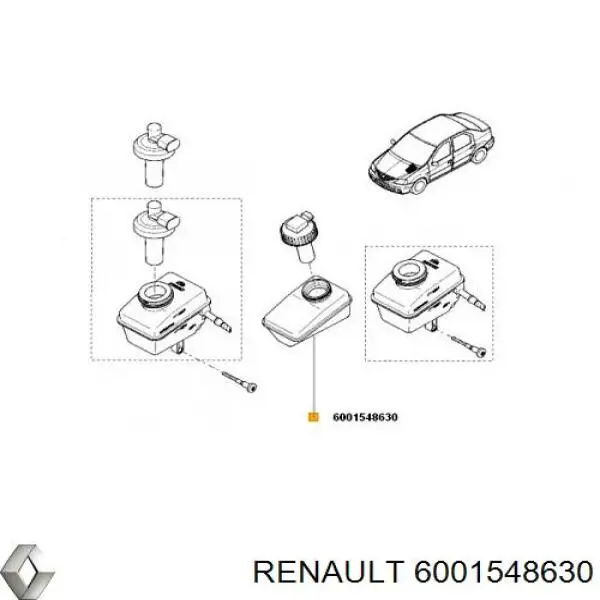 Бачок главного тормозного цилиндра (тормозной жидкости) на Renault LOGAN I 