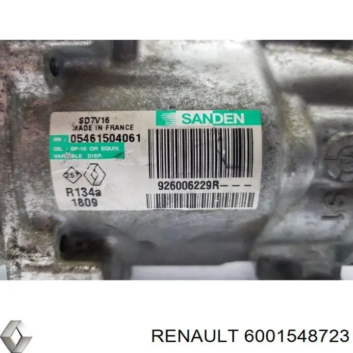 Компрессор системы кондиционирования Renault (RVI) 6001548723 цена, от 132.47 USD