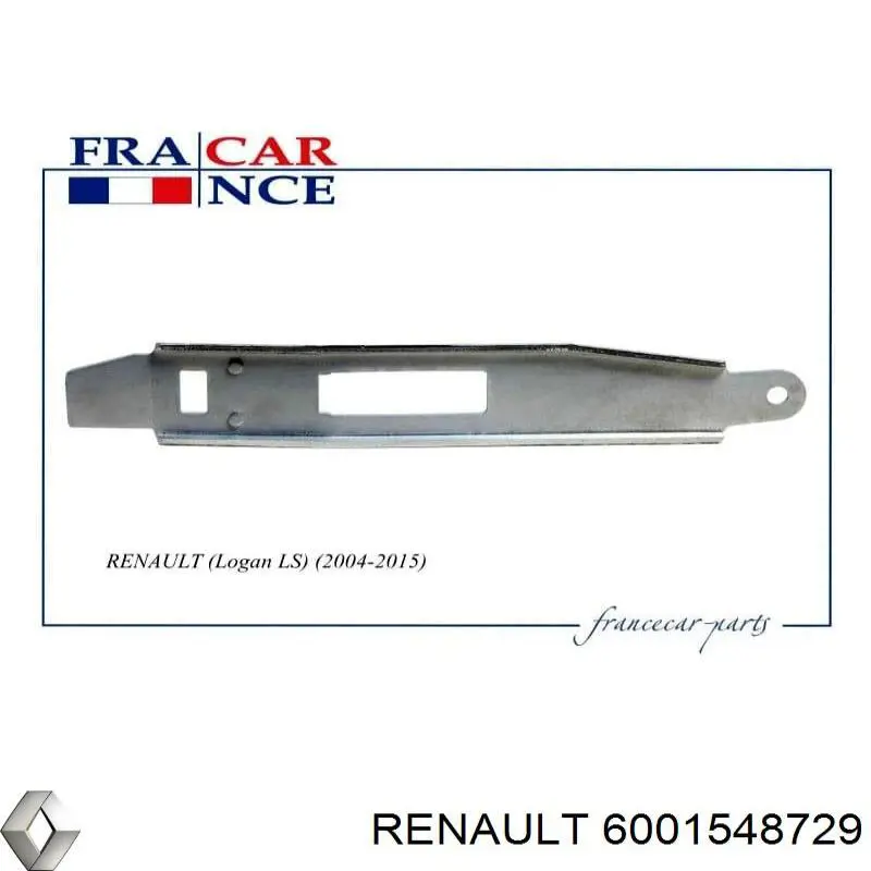 Левый кронштейн радиатора 6001548729 Renault (RVI)