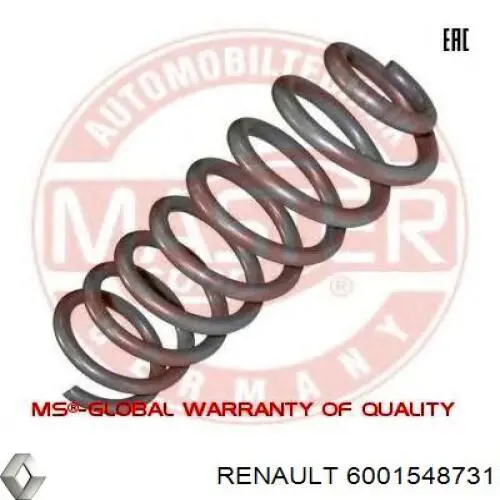 Пружина амортизатора Renault (RVI) 6001548731 цена, от 13.18 USD