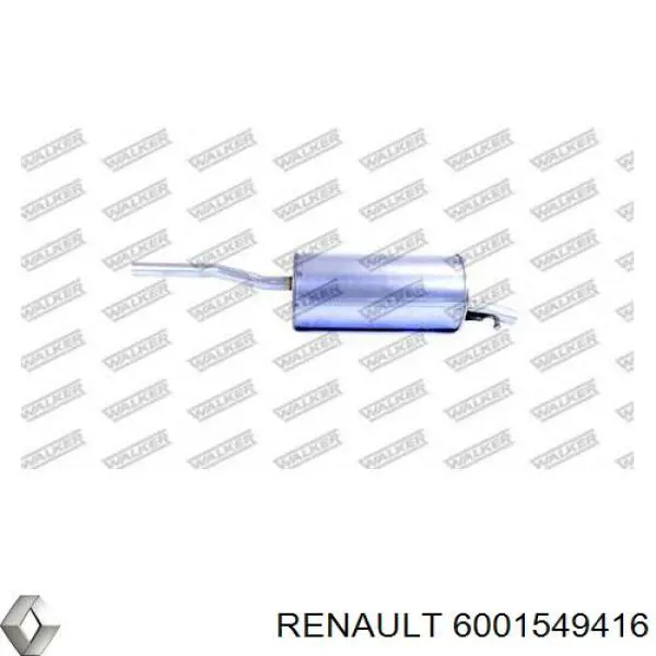 6001549416 Renault (RVI) глушитель, задняя часть