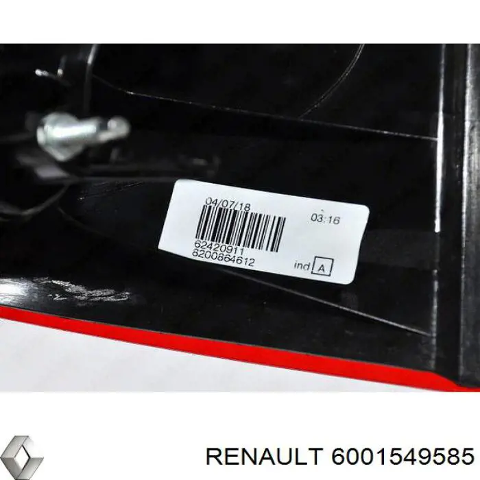 Фонарь задний левый 6001549585 Renault (RVI)