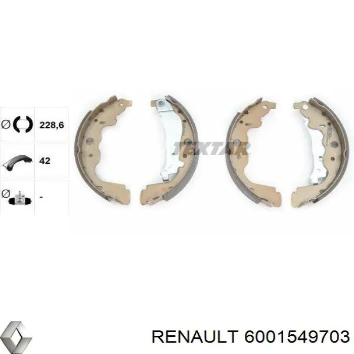Тормоза рабочие задние ножные и тормозные барабаны Renault (RVI) 6001549703 цена, от 24.20 USD