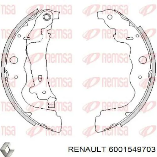 Купить 6001549703 Renault (RVI) Задние барабанные тормозные колодки