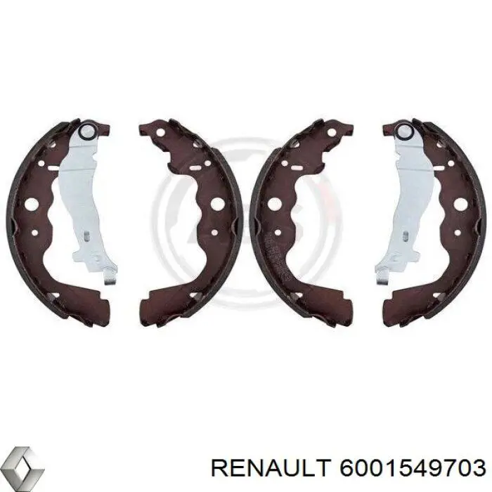 Zapatas de frenos de tambor traseras 6001549703 Renault (RVI)