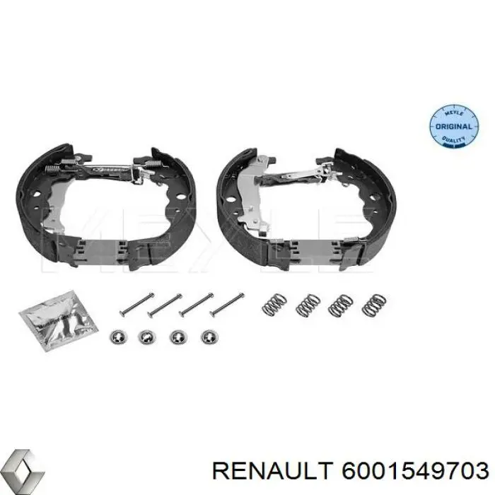 Купить 6001549703 Renault (RVI) Задние барабанные тормозные колодки