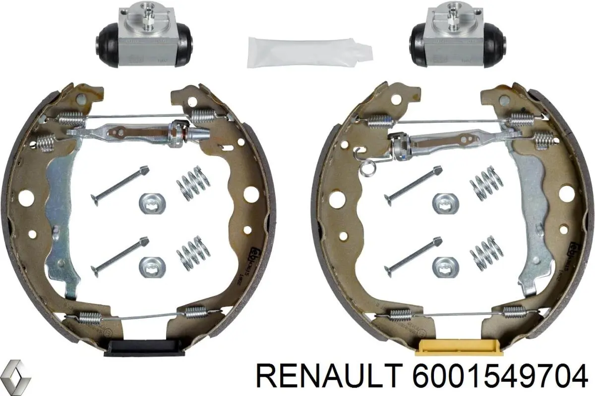 Колодки тормозные задние барабанные, в сборе с цилиндрами, комплект 6001549704 Renault (RVI)