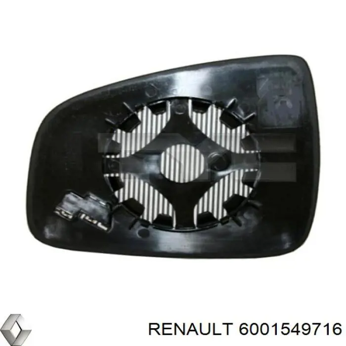 Зеркальный элемент зеркала заднего вида левого Renault (RVI) 6001549716
