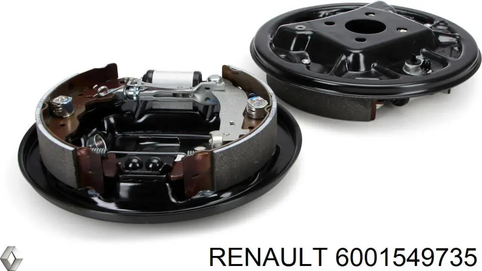 6001549735 Renault (RVI) sapatas do freio traseiras de tambor, montadas com cilindros, kit