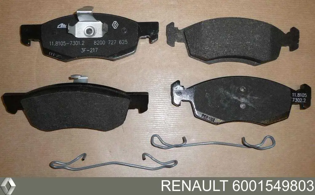 6001549803 Renault (RVI) колодки тормозные передние дисковые
