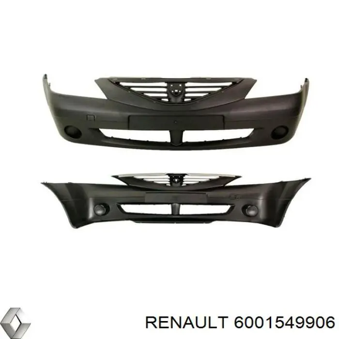 Передний бампер 6001549906 Renault (RVI)