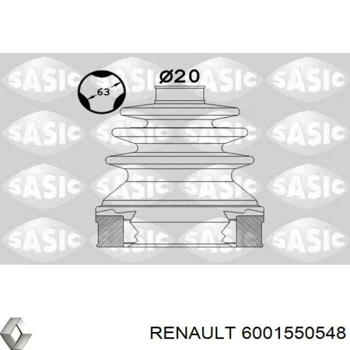 Пыльник шарнира угловых скоростей внутренний передний Renault (RVI) 6001550548 цена, от 13.92 USD