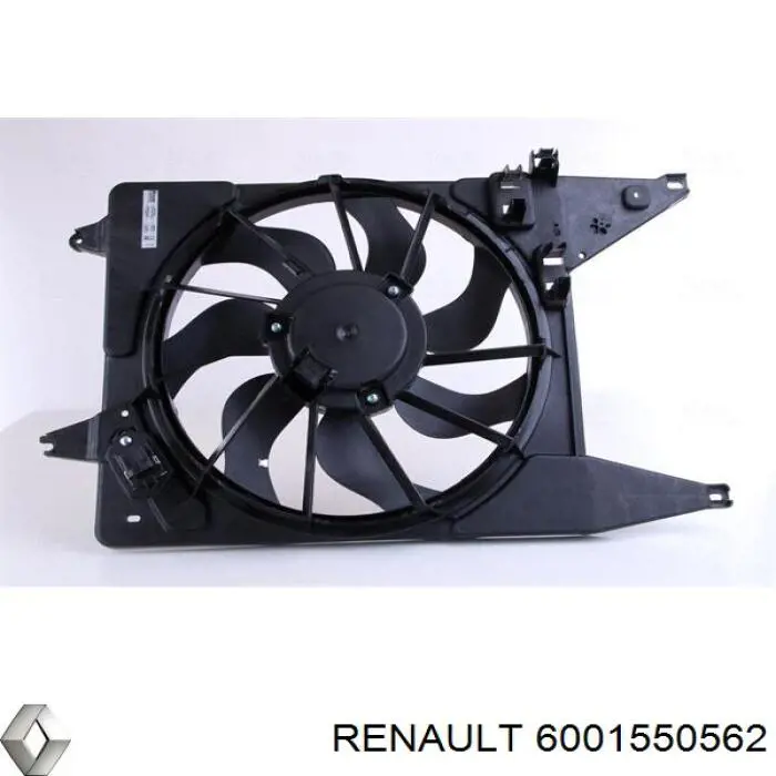 6001550562 Renault (RVI) диффузор радиатора охлаждения, в сборе с мотором и крыльчаткой