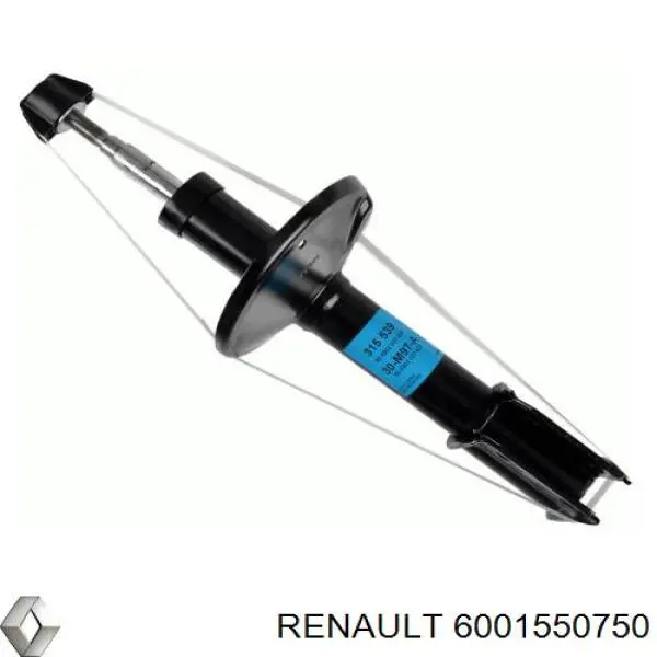6001550750 Renault (RVI) amortecedor dianteiro
