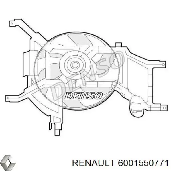 6001550771 Renault (RVI) электровентилятор охлаждения в сборе (мотор+крыльчатка)