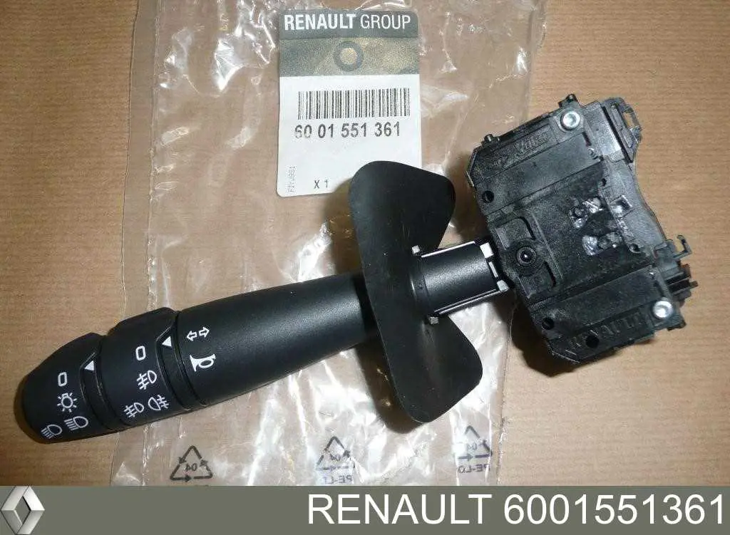 6001551361 Renault (RVI) comutador esquerdo instalado na coluna da direção