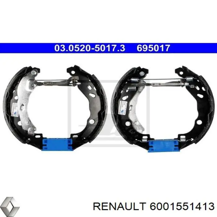 Купить 6001551413 Renault (RVI) Задние барабанные тормозные колодки