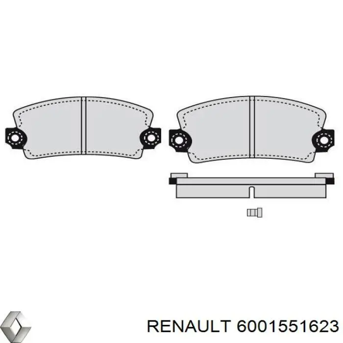 Колодки Renault (RVI) 6001551623 цена, от 15.90 USD