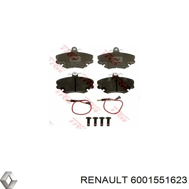 Передние тормозные колодки 6001551623 Renault (RVI)
