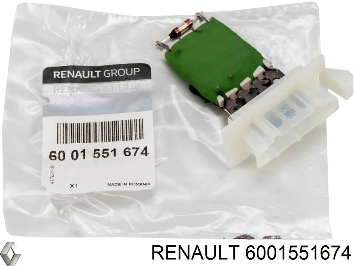 6001551674 Renault (RVI) резистор (сопротивление вентилятора печки (отопителя салона))