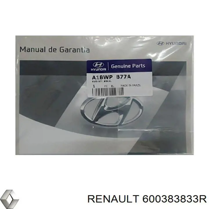  Renault (RVI) 600383833R цена, от 52.33 USD