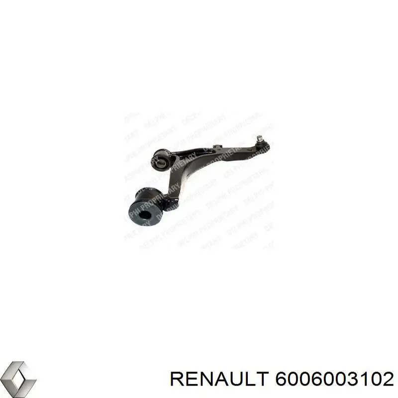 6006003102 Renault (RVI) braço oscilante inferior esquerdo de suspensão dianteira