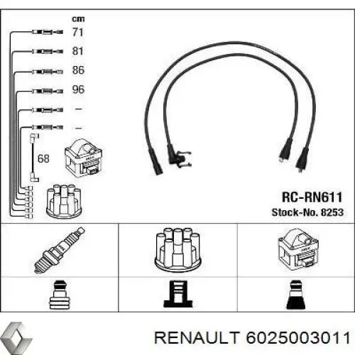 6025003011 Renault (RVI) высоковольтные провода