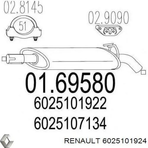  6025101924 Renault (RVI)