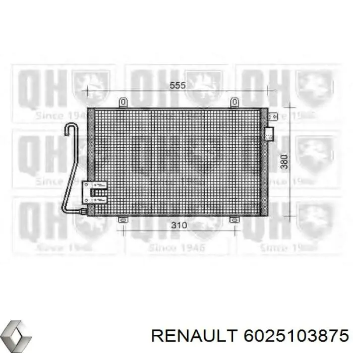 6025103875 Renault (RVI) радиатор кондиционера