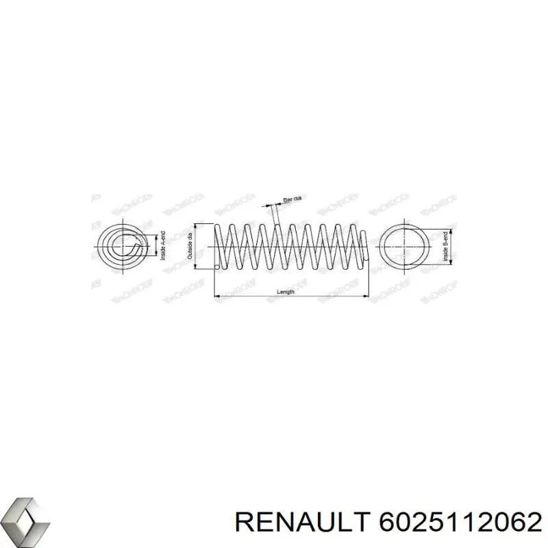 6025112062 Renault (RVI) mola traseira