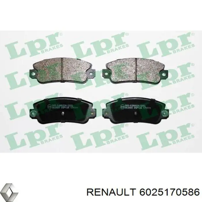 6025170586 Renault (RVI) колодки тормозные задние дисковые