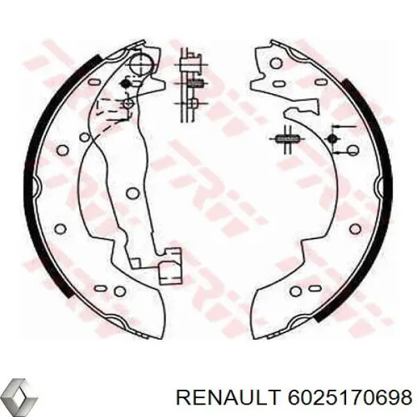 Zapatas de frenos de tambor traseras 6025170698 Renault (RVI)