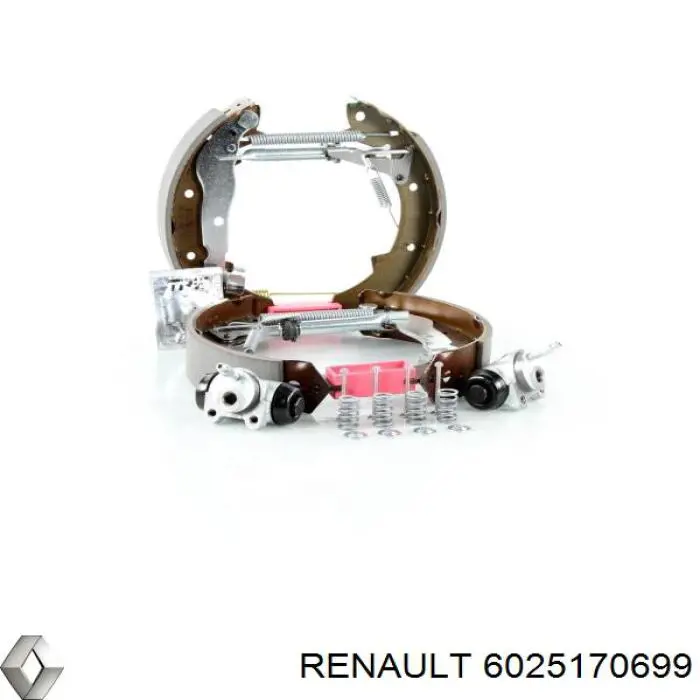 6025170699 Renault (RVI) колодки тормозные задние барабанные, в сборе с цилиндрами, комплект