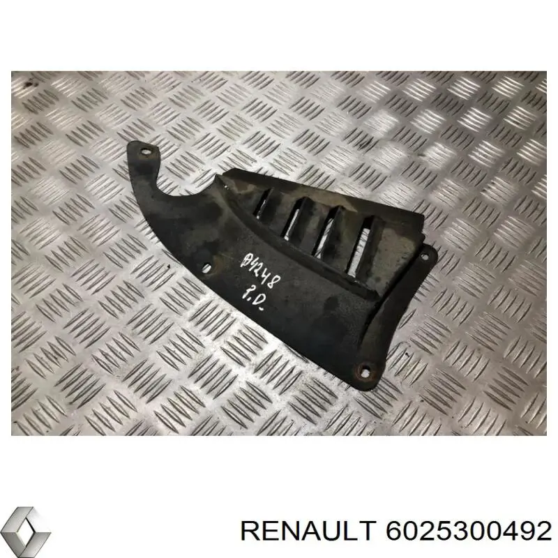 Брызговик переднего бампера правый 6025300492 Renault (RVI)