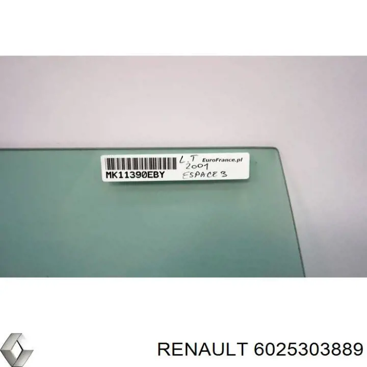 Стекло задней двери, левой Renault (RVI) 6025303889 цена, от 14.12 USD
