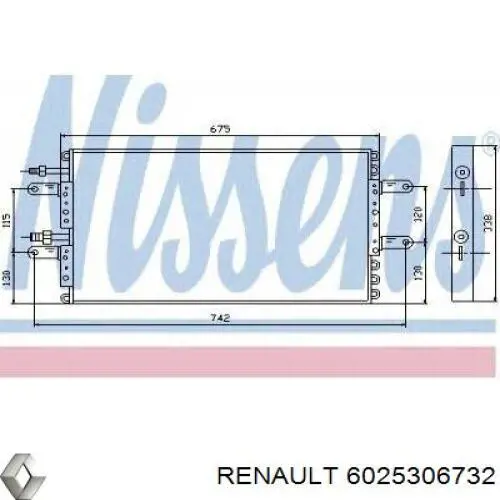 Радиатор кондиционера 6025306732 Renault (RVI)