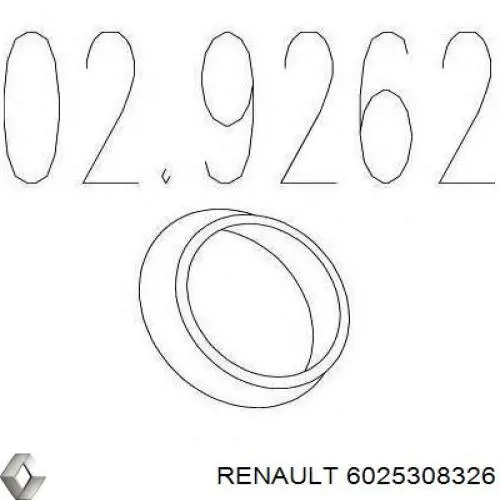 Купить 6025308326 Renault (RVI) Прокладка приемной трубы