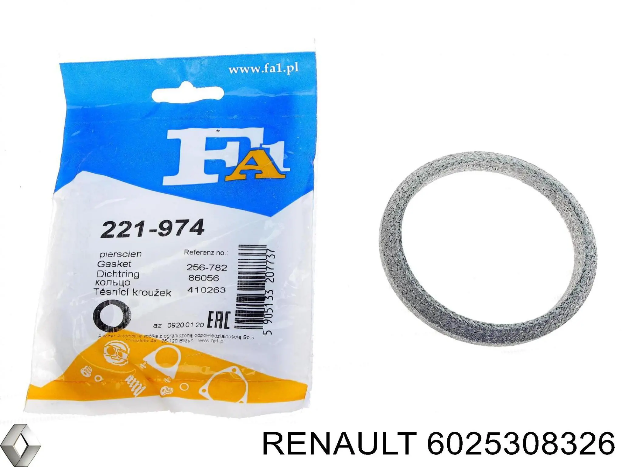 Junta, tubo de escape 6025308326 Renault (RVI)