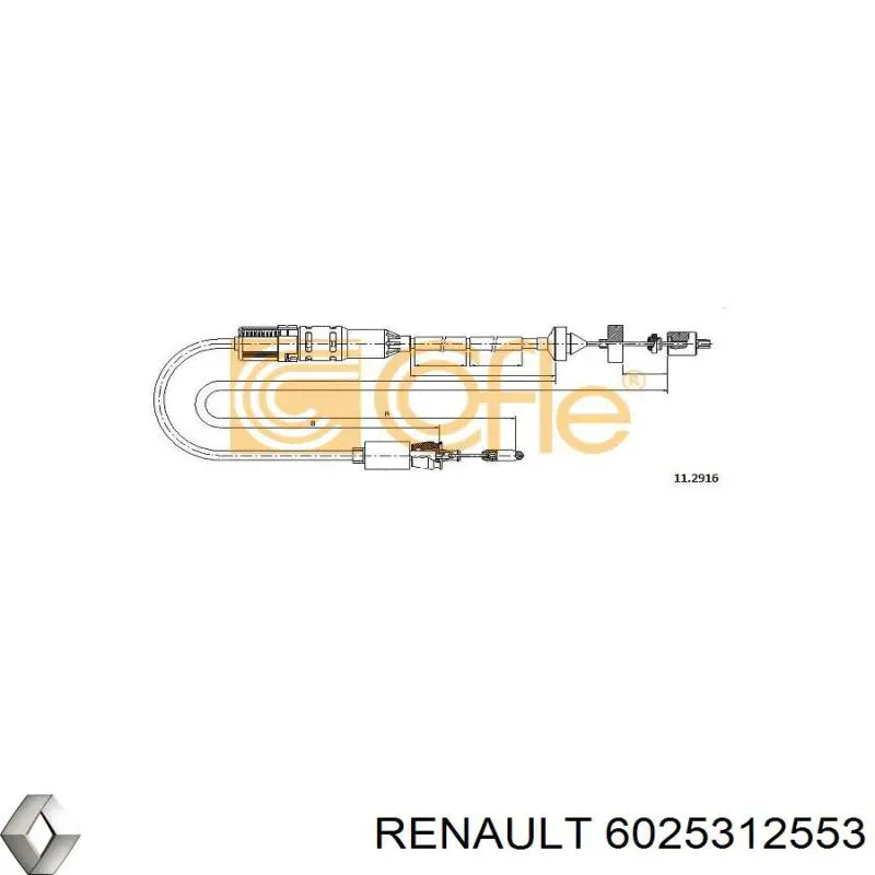 6025312553 Renault (RVI) Трос сцепления