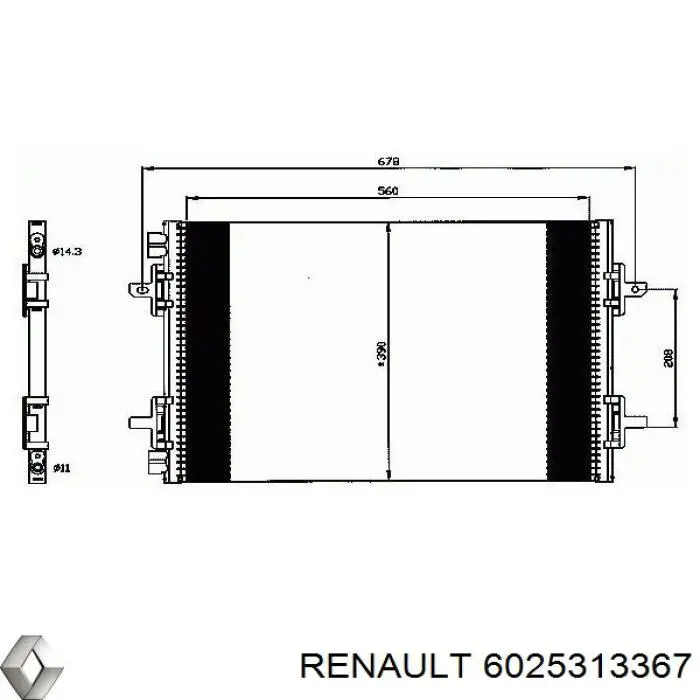 Конденсатор кондиционера Renault (RVI) 6025313367 цена, от 85.91 USD